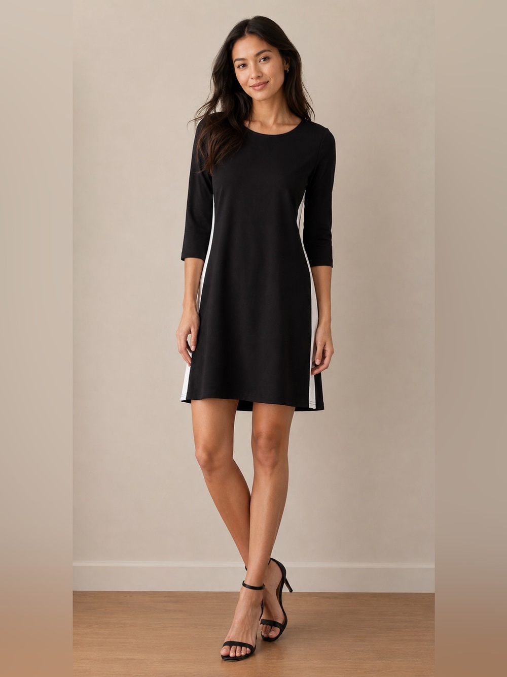 ONLY Black Dress with White Side Stripe